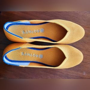 Rothys ballet flats,mustard yellow, size 11